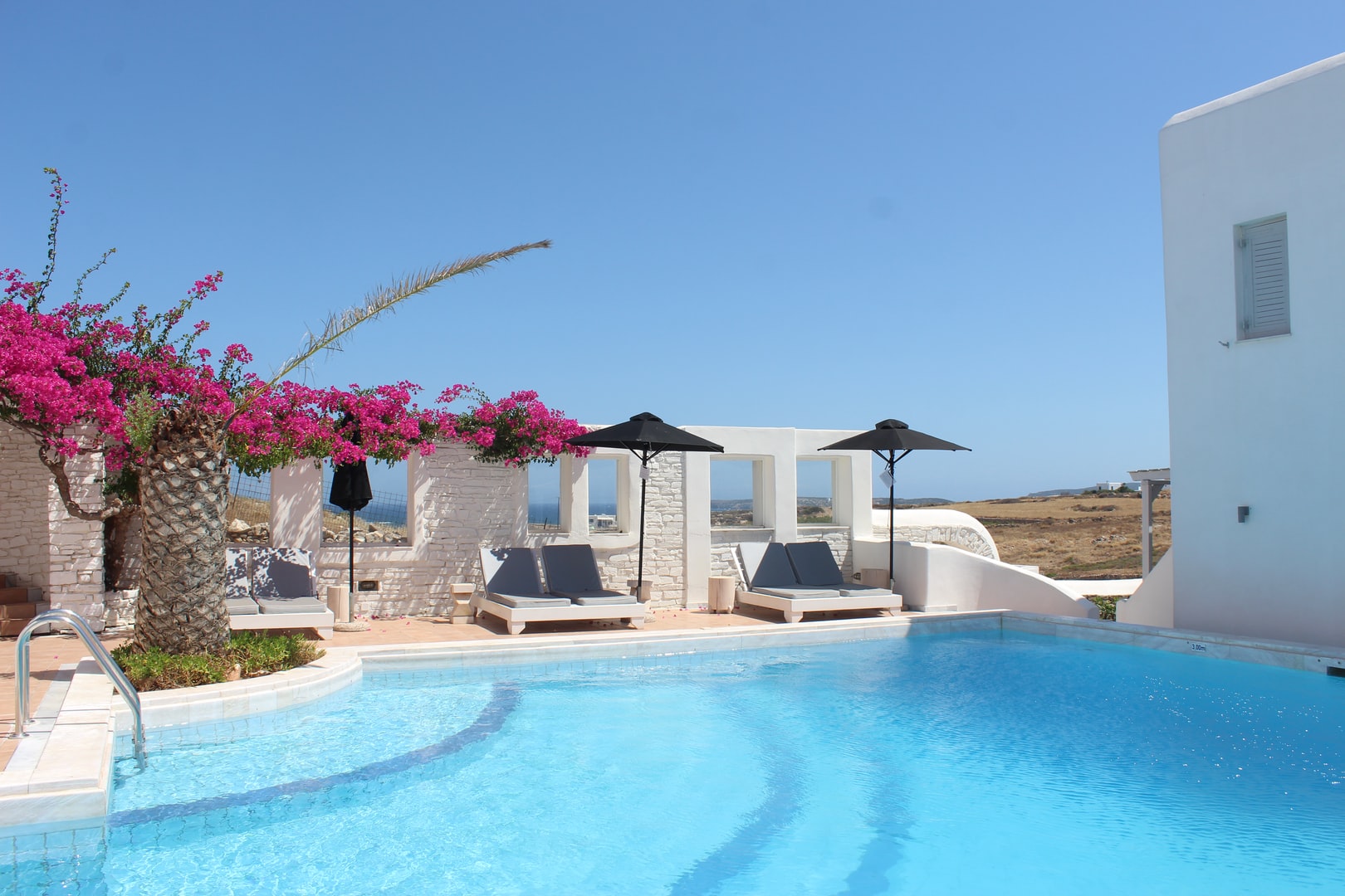 outdoor heated swimming pool with patio 